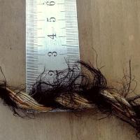 Galon cordelette roulottee laine beige et noir 1