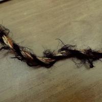 Galon cordelette roulottee laine beige et noir 3