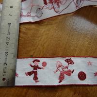 Galon coton blanc casse brode bordeaux et rose enfantin 2 