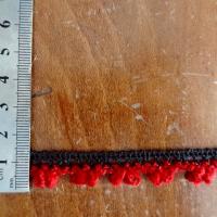 Galon coton velours picots bicolore 2 