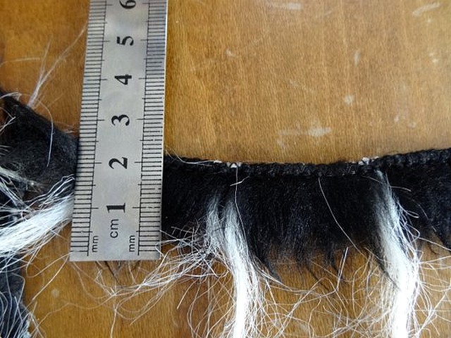 Galon cruella noir blanc en laine 1