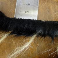 Galon cruella noir et beige fausse fourrure 1 