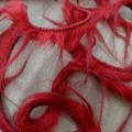 Galon cruella rouge fausse fourrure 1 