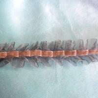 Galon d organza bouillonnant beige gris 1