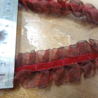 Galon d organza bouillonnant rouge griotte 2 
