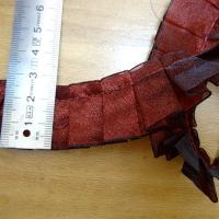 Galon d organza plis plats bordeaux noir 2