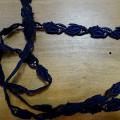 Galon de broderie boutons de rose bleu nuit 1 