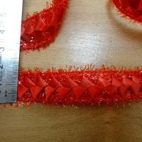 Galon de raphia et satin rouge 2 