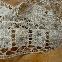 Galon dentelle de lin naturel 1 