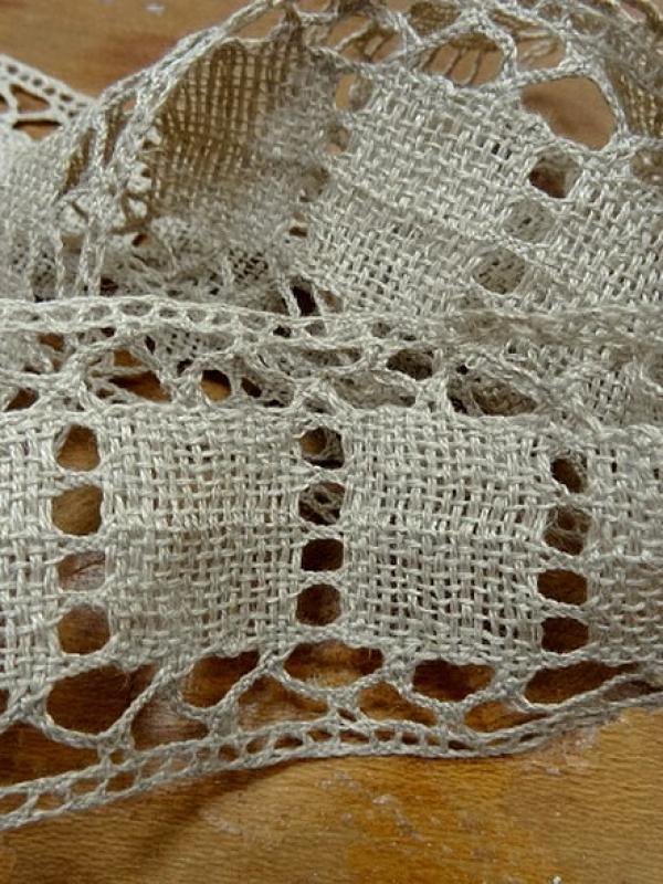 Galon dentelle de lin naturel 1