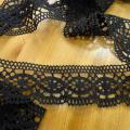 Galon dentelle lin noir 1