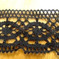 Galon dentelle lin noir 3