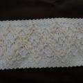 Galon elastique en fils coton blanc casse et creme 1 