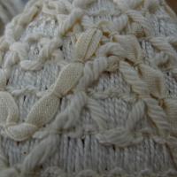 Galon elastique en fils coton blanc casse et creme 3 