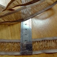 Galon elastique en organza miel entre deux ou bretelles 2 