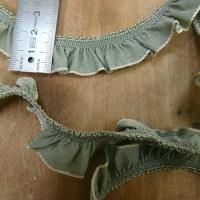 Galon elastique en taffetas vert de gris 2