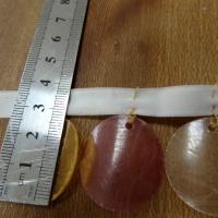 Galon elastique pastilles en nacre pastel ocre rose