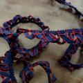 Galon elastique rubans boucles bleu marine