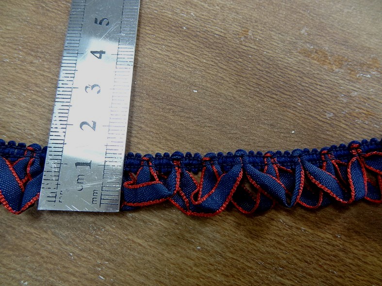Galon elastique rubans boucles bleu marine 3