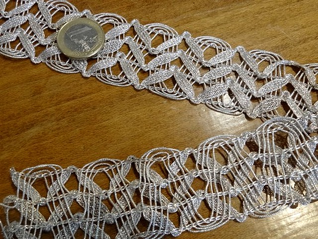 Galon elfique metal or blanc 1