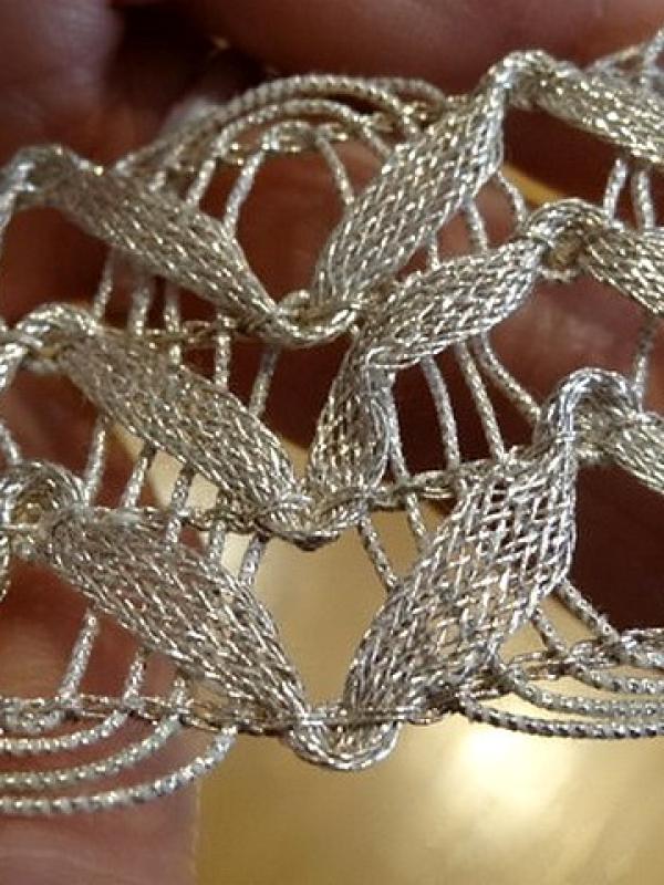 Galon elfique metal or blanc 3 