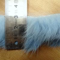 Galon en poils de lapin bleu ciel 2 