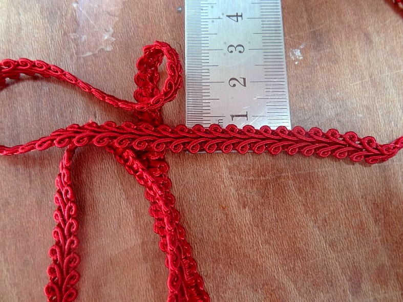 Galon epi de ble rouge en viscose 2