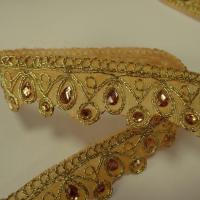 Galon festonne dore a strass 1 
