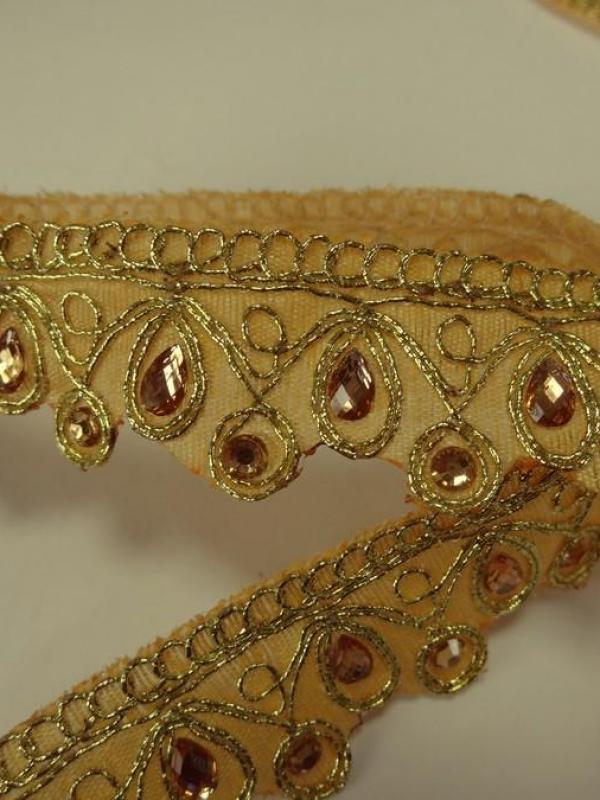 Galon festonne dore a strass 1 
