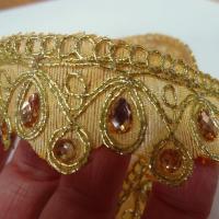 Galon festonne dore a strass 2 