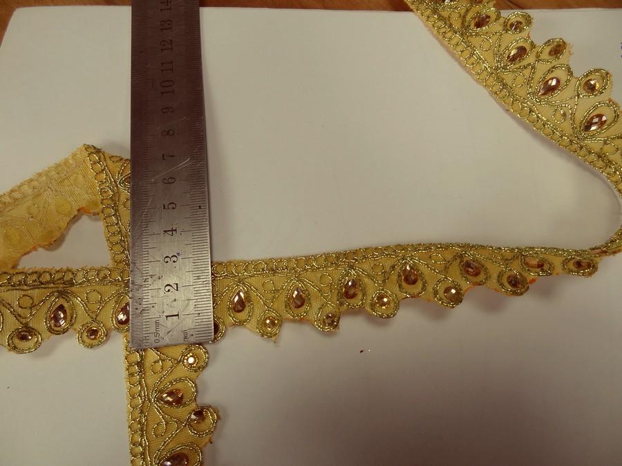 Galon festonne dore a strass 3