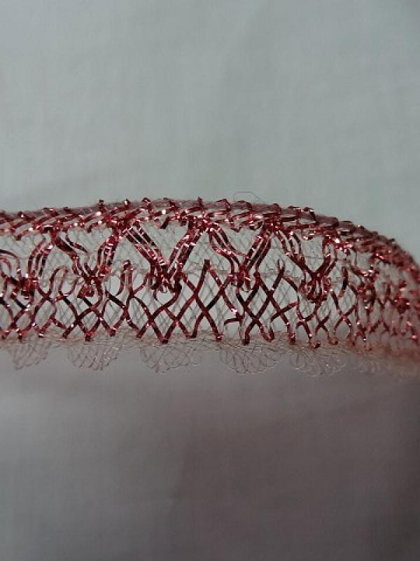 Galon fils lurex framboise 3 