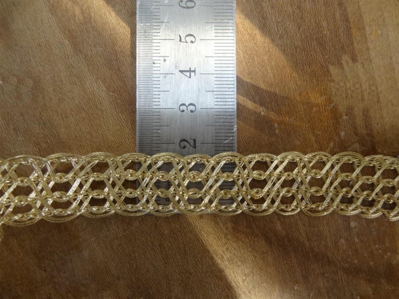 Galon fils metal or clair tresses aeres 2