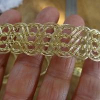 Galon fils metal or clair tresses aeres 3