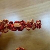 Galon fin orange rouille chaine de fleurs 4