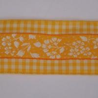 Galon fleuri blanc jaune borde de vichy 2 1