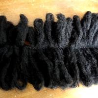 Galon frange noire en laine froufrou xl 1