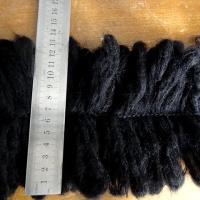 Galon frange noire en laine froufrou xl 2 