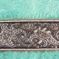 Galon gris motifs cachemire 3