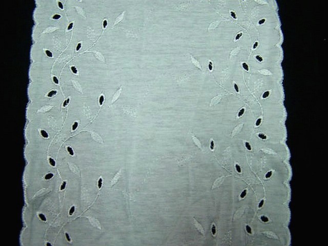Galon jersey coton finition broderie anglaise blanc 2