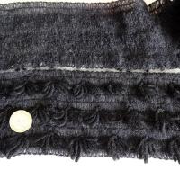 Galon lainage noir frangee large 1 