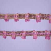 Galon opera lurex vieil or et rose 2 