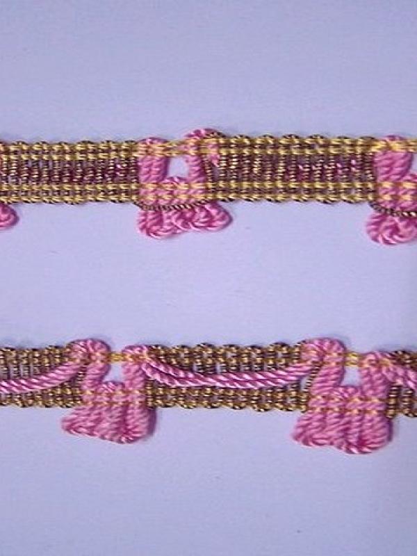 Galon opera lurex vieil or et rose 3 