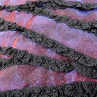 Galon organza rose violet dentelle noire 3