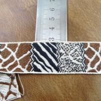 Galon patchwork animaux blanc casse noir moka 2 