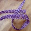 Galon plat fleur de raphia lilas 