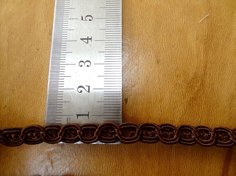 Galon rayonne viscose caramel maillons de chaine 1