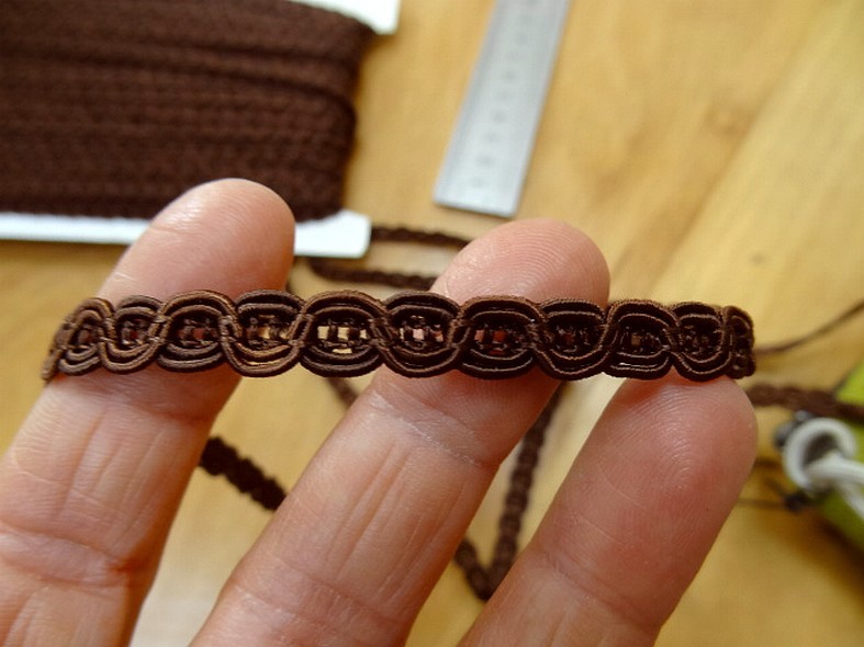 Galon rayonne viscose caramel maillons de chaine 2