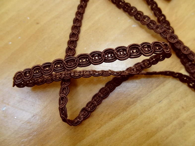 Galon rayonne viscose caramel maillons de chaine 3