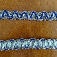 Galon rayonne zigzag gris bleu 1 1
